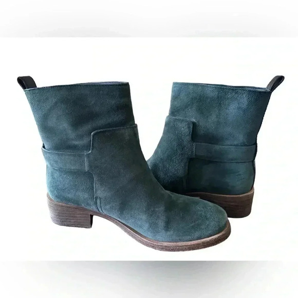 Tory Burch Riley Mid Buckle Boot Dark Green Size 7 (00760) - Picture 7 of 16